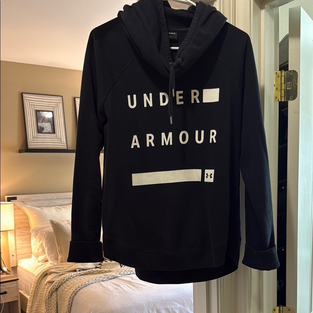 Under Armour Black and White Logo Hoodie
